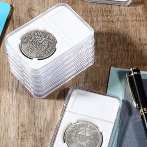 Boîtes de présentation pour pièces de monnaie certifiées Premier de 38 mm, en plastique résistant aux rayures, pour pièces Morgan Peace IKE en argent - Product Image 5