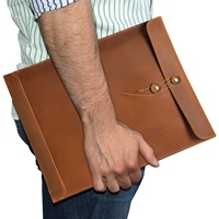 Boshiho Portable Vintage PU mallette en cuir mode bureau papier organisateur grande capacité pour stocker des Documents données contrats
