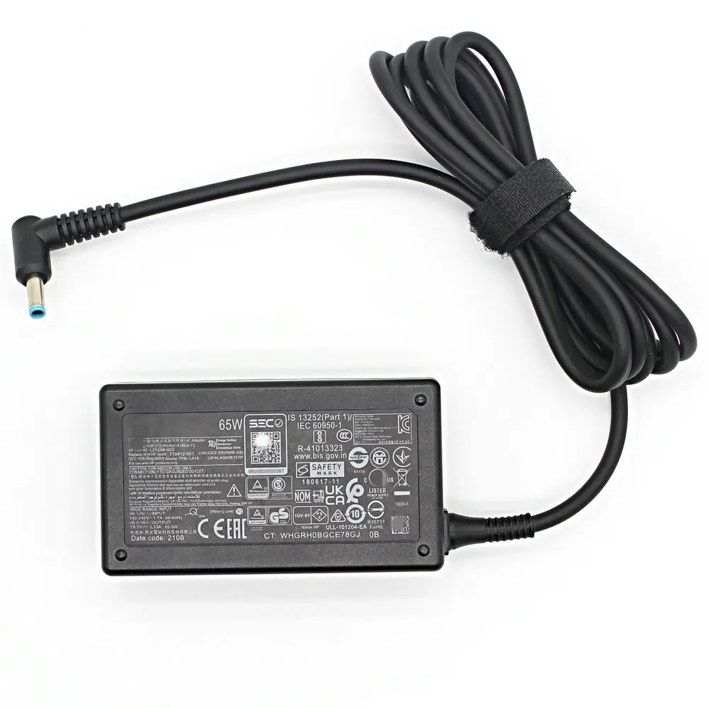 New 19.5v 3.33a 65w 4.5*3.0mm blue tip laptop charger ac adapter for hp TPN-CA16 L25298-002 A065R 157P Very good quality