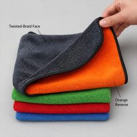Serviette de séchage en microfibre double face à boucles torsadées, conception anti-sable, chiffon d'entretien automobile, taille personnalisée, logo, vente en gros