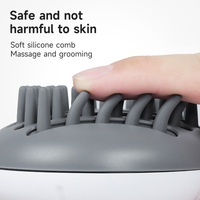 Peigne à vapeur pour animaux de compagnie Vansity OEM 3 en 1 pour le toilettage, lavable, massage en silicone, brosse à vaporiser pour enlever les poils de chat
