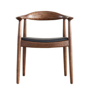 Nordic Solid Wood <b>Dining</b> <b>Chair</b> Walnut And Ash Wood Upholstered Seat Modern <b>Dining</b> Room <b>Chair</b> - Product Image 5
