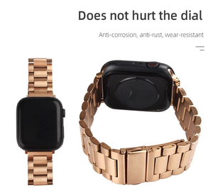 Correa de <span class=keywords><strong>Reloj</strong></span> de Metal de Tres Cuentas Lionorm para <span class=keywords><strong>Apple</strong></span> Watch de 49 mm y 40 mm, Correa de <span class=keywords><strong>Reloj</strong></span> <span class=keywords><strong>Inteligente</strong></span> de Acero Inoxidable de Lujo para <span class=keywords><strong>Hombre</strong></span> y Mujer - Product Image 5