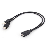 USB 2.0 Buchse USB 2 Stecker Verlängerung kabel Double Splitter 3A Schnell ladung für Drucker Kameras Computer Braid PVC