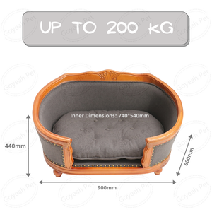 Lüks Retro Pet mobilya yumuşak Pet ahşap çerçeve ile çarşaf kedi köpek kanepe - Product Image 5