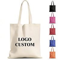 Sacs fourre-tout en toile de coton réutilisables avec logo imprimé personnalisé pour le travail, les courses et les fêtes
