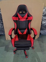 Chaise de jeu en cuir noir pour Playstation, chaise de jeu E-sport de couleur noire