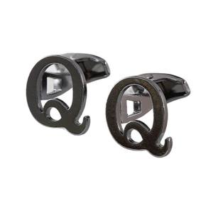 Gemelos de uñas de manga francesa creativa para hombres al por mayor, pistola exclusiva transfronteriza, aleación negra KERONG 26 letras en inglés - Product Image 2