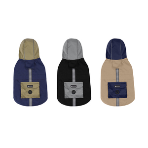 통기성 메쉬 안감 큰 개 옷 애완 동물 개 비옷 방수 개 후드 포켓 - Product Image 4