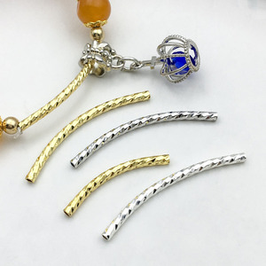 <b>Copper</b> Plated Gold White Gold Thick Silver Braided Curved Tube Twisted Tube DIY Jewelry Accessories - Product Image 3