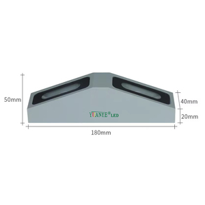 Luz <span class=keywords><strong>LED</strong></span> de aluminio moderna para ventana Yuanyeled de 10X180 grados, Lámpara decorativa para pasillo, lámparas de pared para exteriores - Product Image 6