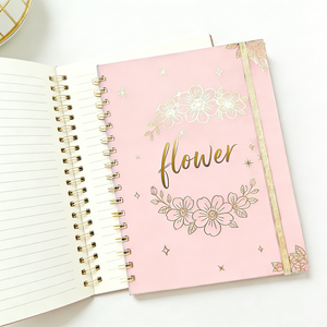 Quaderno Estetico Kawaii con Copertina Rigida, Logo e Design Personalizzati, Stampa Floreale per Ragazze, per Appunti Quotidiani e Regali - Product Image 1