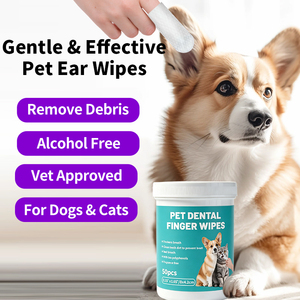 Toallitas Limpiadoras de Oídos para Mascotas Furrivo, 20 Unidades, Sin Alcohol, con Romero y Hamamelis, Eliminan la Cera y los Residuos, para Perros y Gatos, OEM ODM - Product Image 1