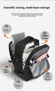 Mochila Comprimible con Bomba de Vacío 40*25*20cm de Moda e Impermeable con Compresión al Vacío para Viajes Cómoda y Duradera - Product Image 3