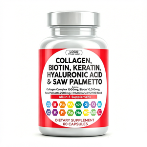 OEM Collagen Capsule Biotin Keratin Hyaluronic Acid <b>Saw</b> Palmetto Adult Energy Management Brain Health Support Marine Collagen - Product Image 1