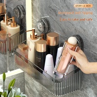 GREENSIDE Étagère de rangement murale rotative à ventouse en métal, étagère de rangement simple pour salle de bain, boîte de rangement pour serviettes de toilette, sans perçage