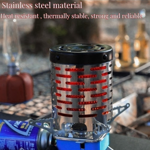 Mini Stufa da Campeggio Portatile in Acciaio Inox con Copertura Riscaldante per Escursionismo, Viaggi e Barbecue - Product Image 6