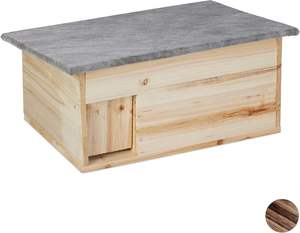 <span class=keywords><strong>Maison</strong></span> d'alimentation <span class=keywords><strong>hérisson</strong></span>, avec rabat de rat, entrée de labyrinthe, bois de sapin, protège les hérissons des ennemis tels que les chats ou les rats - Product Image 1