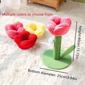 Árbol para Gatos con Forma de Tulipán de 40 cm, Torre para Gatos con Poste Rascador de Sisal, Protector de Muebles, Juguete para Gatos de Interior - Product Image 5