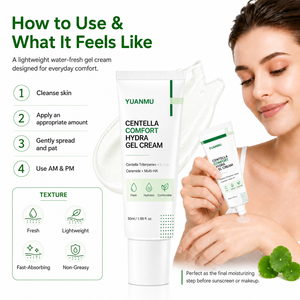 <span class=keywords><strong>Crema</strong></span> alla Centella <span class=keywords><strong>e</strong></span> Ceramidi, Idratante Lenitivo per <span class=keywords><strong>Pelle</strong></span> <span class=keywords><strong>Grassa</strong></span>, Rinfrescante, Controllo del Sebo, Supporto della Barriera Cutanea, <span class=keywords><strong>Crema</strong></span> <span class=keywords><strong>Viso</strong></span> per Pelli a Tendenza <span class=keywords><strong>Acneica</strong></span> - Product Image 6