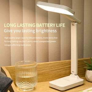 Lámpara de Lectura Moderna de Lujo con USB para el Hogar, 3 Colores, Luz LED de Estudio con Intensidad Graduable, Lámpara de Escritorio Recargable Blanca para Oficina - Product Image 1
