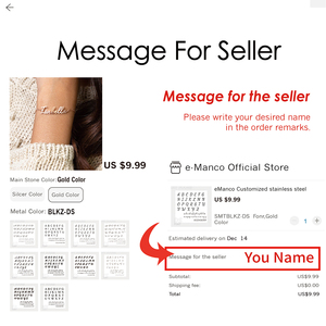 Emanco Dropshipping Braccialetto Personalizzato di Alta Qualità con Nome <span class=keywords><strong>per</strong></span> Bambine, Gioiello in Acciaio Inossidabile 316L - Product Image 5