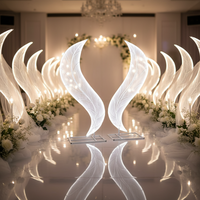 Arche de toile de fond en fer forgé en forme d'algues aquatiques pour événements extérieurs, mariages et décorations de scène