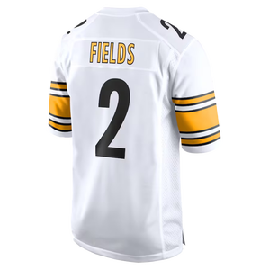 Vente en gros de maillots de football américain cousus de haute qualité 3 <span class=keywords><strong>Russell</strong></span> Wilson 2 Justin Fields 90 T.J. Modèle Watt 14 George Pickens Blanc - Product Image 4