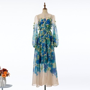 <span class=keywords><strong>Abito</strong></span> lungo vintage da principessa con maniche lunghe, stile fatato, delle marche australiane Z, collezione transfrontaliera 2026, con intricati lavori artigianali per il tempo libero - Product Image 1