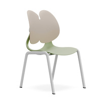 Chaise de bureau minimaliste moderne avec dossier papillon empilable, support lombaire et structure en plastique pour usage scolaire/formationnel