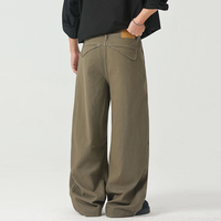 Pantalon décontracté tendance de style américain, couleur unie, polyvalent, confortable, pour hommes et femmes, pantalon en jean tendance à jambe droite