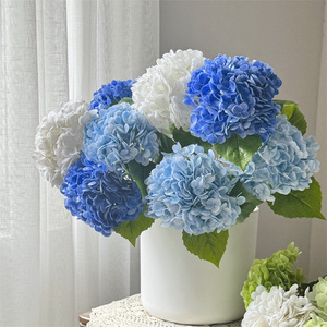 C-088 Vente chaude Hydrangea artificielle au toucher réel Fleurs de mariage en latex Blanc Vert Bleu Hydrangea pour Noël Pâques Occasions - Product Image 2