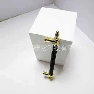 Tirador de aluminio para armario, color negro y dorado, diseño contemporáneo, tirador duradero para gabinete - Product Image 4