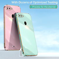 Grosir Casing HP Baru Anti Benturan Murah Ramah Lingkungan Logo Kustom TPU Lembut untuk OPPO A7 Casing HP Berlapis Elektroplating Android