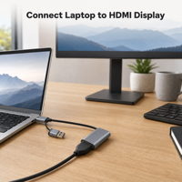 Adaptateur USB haute vitesse vers Type-C femelle 4K 60Hz pour HDTV et téléphone portable