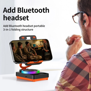 Soporte portátil para teléfono móvil 3 en 1 con altavoz inalámbrico y auriculares BT TWS, soporte plegable para teléfono ligero y colorido para IOS Android - Product Image 3