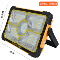 Proyector Solar Integrado con Gancho Magnético de Fuerte Atracción Recargable por USB de 10000 W, Sensor de Jardín Exterior, Reflector LED Solar