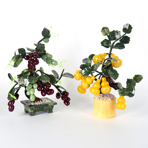 Árbol de Dinero de Cristal Tallado en Forma de Fruta con Base de Jade, Piedra Natural al por Mayor para Decoración del Hogar - Product Image 5