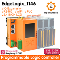 Controlador PLC de Automatización EdgeLogix Raspberry PI CM5 RS485 E/S Remota Doble Ethernet 4GB/8GB/16GB Programación PLC WiFi Industrial