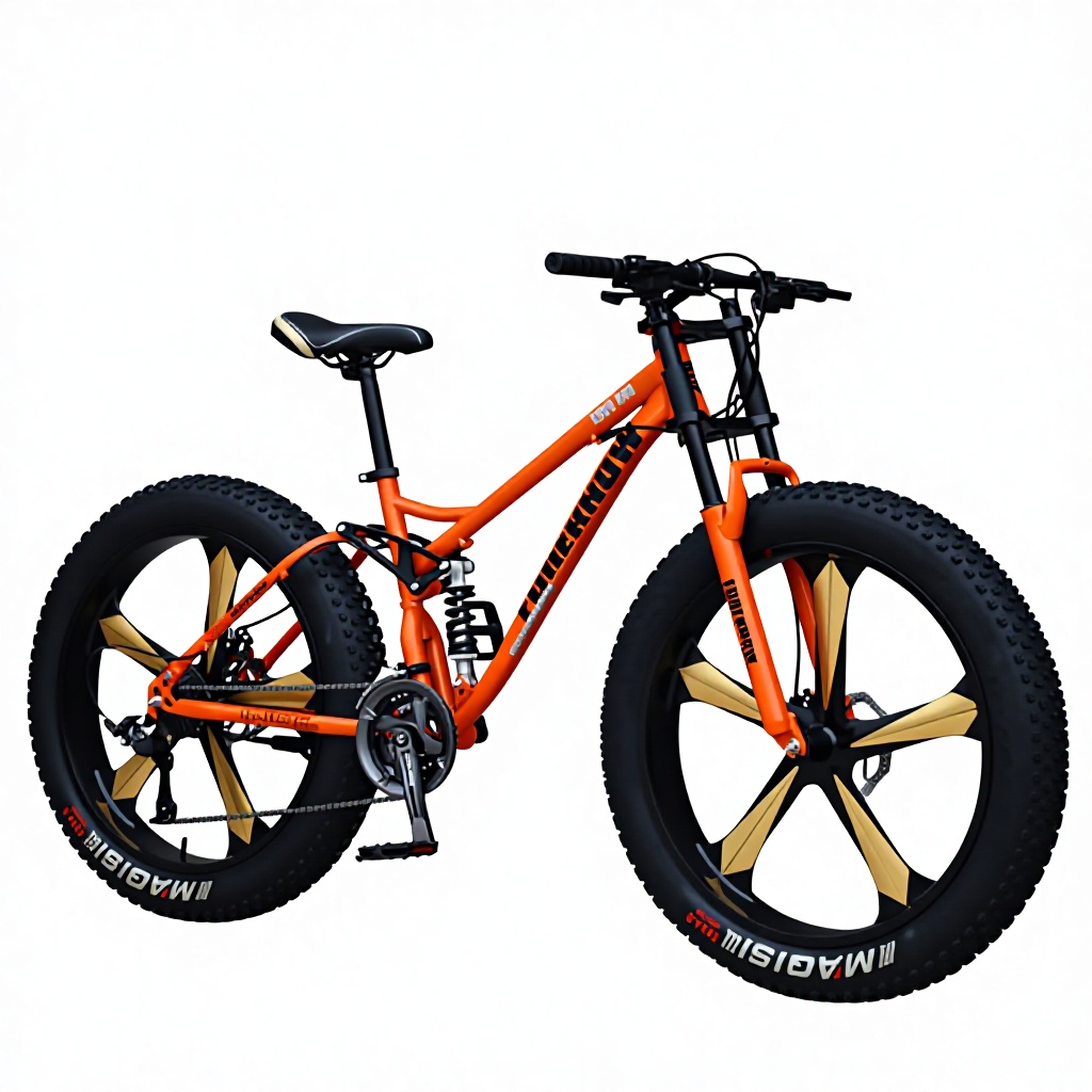 Roue monobloc à cinq lames orange