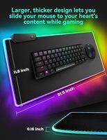 Alas Mouse Gaming Karet RGB 800x300x4mm dengan Pengisi Daya Ponsel Nirkabel Qi 15W Pengisian Cepat untuk IOS Android Tersedia