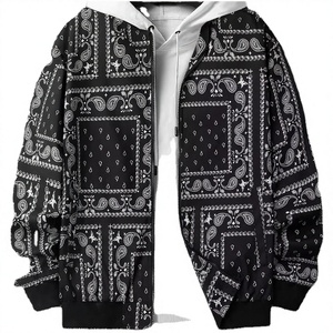 Men'<b>s</b> Hooded Coated Zip-Up Spring Autumn New Arrival Trendy Printed Windproof Fashion <b>Jacket</b> Youth Casual Outerwear - Product Image 3