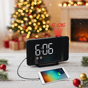 <span class=keywords><strong>Reloj</strong></span> Despertador con Proyección <span class=keywords><strong>de</strong></span> Radio, Suministro del Fabricante, Pantalla LED Grande, Rectangular, Doble <span class=keywords><strong>Alarma</strong></span>, <span class=keywords><strong>Reloj</strong></span> <span class=keywords><strong>de</strong></span> Oficina/Mesa - Product Image 1