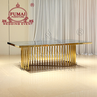 Mobilier pour hôtel de Dubaï salle de banquet table et chaises de mariage de luxe en acier inoxydable
