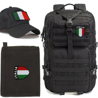 Ensemble personnalisé de 2 patchs italiens, bouclier italien, broderie, crochets et boucles, brassard, casque, vente en gros