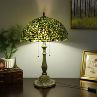 Lampe de bureau en verre teinté, nouvelle couleur, 16 pouces, pour salon, chambre, bureau, café, lampe décorative rétro, lampe à particules de pierre