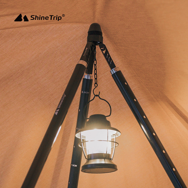 Multifunctional Aluminum Alloy Tripod for Camping Serving As a Lantern Holder & Tent Support Bracket