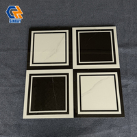 Carreaux de sol intérieurs en porcelaine émaillée, imitation pierre, 800x800mm, 9mm, marbre noir brillant, antibactériens, résistants aux acides, antidérapants