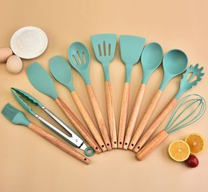 12 قطعة سيليكون مع مقبض خشبي شحن سريع تسعة ألوان اختيارية JY9997 - Product Image 4