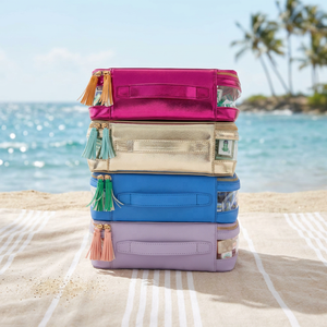 Sac de rangement de luxe portable pour Mahjong et Poker, en PVC transparent, style américain, avec fermeture éclair et poignée à franges, durable, pour le divertissement - Product Image 2